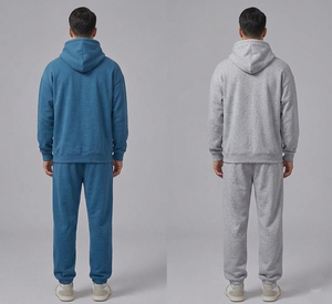 Conjunto Deportivo Holgado para Hombre / Sudadera con Capucha y Pantalones Deportivos de Invierno / Conjunto Deportivo de Felpa Gruesa para Hombre - Product Image 2