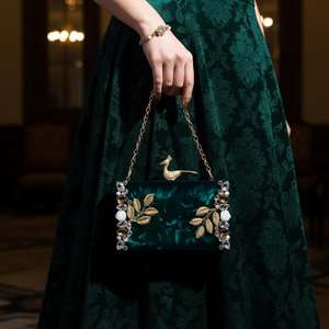 TCE Presenta un Bolso de Mano de Lujo Hecho a Mano con Mosaico de Resina, Madera y Mármol para Mujer, Ideal para Fiestas, Bodas, Eventos Nocturnos, Accesorio para las Cuatro Estaciones - Product Image 2