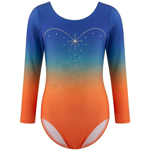 Nouveau design, justaucorps de gymnastique personnalisé pour filles, en spandex, à manches longues, avec strass, service OEM, pour adultes, à nouer - Product Image 5
