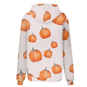 Sweat-shirt à capuche pour femme, manches longues, tricoté, décontracté, avec poches, imprimé marbré bleu, pour l'automne - Product Image 6