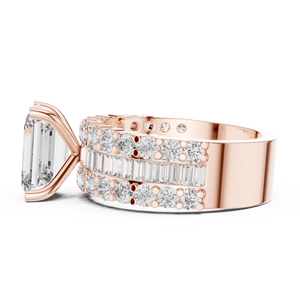 Anillo de Piedra de Nacimiento de 14K |   Joyería de Regalo de Lujo Personalizada con Diamante Redondo de Corte Brillante Creado en Laboratorio |   Estilo Étnico - Product Image 2