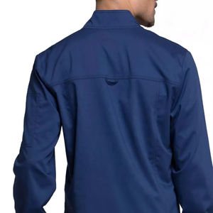 Blouse médicale extensible personnalisée marine pour homme – Uniforme d'hôpital pour adulte en polyester, rayonne et élasthanne - Product Image 2