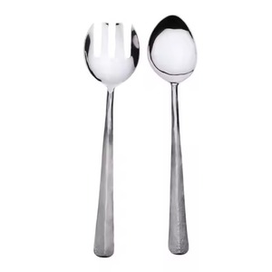 Juego de Servidores de Ensalada de Metal para Uso Doméstico, Cuchara y Tenedor para Servir Ensalada de Acero Inoxidable, para Mesa de Cocina o Comedor - Product Image 1