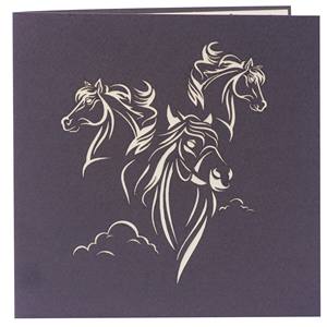 Tarjeta de felicitación 3D con diseño de caballo 2026, tarjeta pop-up hecha a mano, tarjeta 3D con diseño de animales, tarjeta de felicitación especial. - Product Image 4