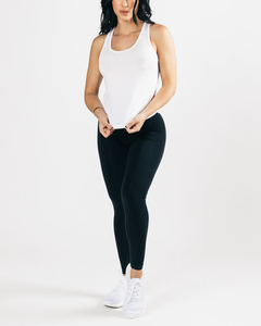 Top Corto Ajustado de Alto Rendimiento para Mujer, 94% Algodón, 6% Elastano, Transpirable, Estilo Racerback, Escote Redondo, Tallas Grandes - Product Image 1