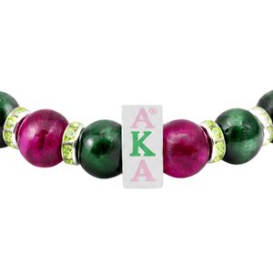สร้อยข้อมือหินธรรมชาติ หินไทเกอร์อาย สีชมพู สีเขียว เครื่องประดับแฟชั่น สร้อยข้อมือเสน่ห์ ของขวัญสุดหรูหรา สำหรับผู้หญิง - Product Image 3