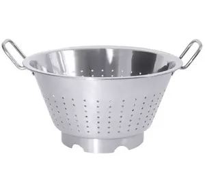 Compact stainless steel colander <b>sink</b> <b>strainer</b> for quick washing of berries herbs and vegetables in home kitchen - Product Image 2