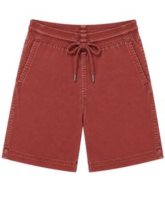 Shorts de bain d'été pour hommes, rouge rouille, personnalisés, séchage rapide, taille élastique avec cordon de serrage, décontractés pour la plage et les vacances - Product Image 1
