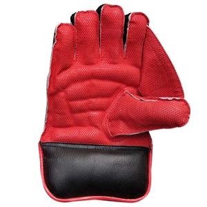 Gants de frappe en cuir noirs et rouges, rembourrés, sans doigts, pour baseball et softball (paire) - Product Image 4