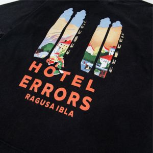 Polyester/Cotton Oversized Black T-Shirt Men's Casual Short Sleeve O-Neck Jersey Cotton Front Logo Design - Product Image 6