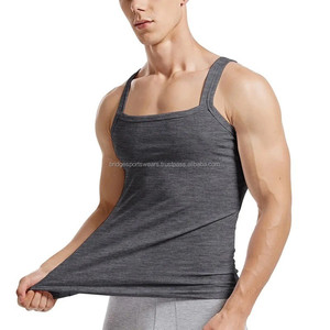 Camiseta Interior Personalizada, Cuello Redondo, Sin Mangas, Mezcla de Poliéster/Algodón, Transpirable, para Gimnasio y Entrenamiento - Product Image 5