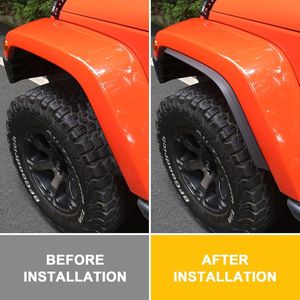 Parafanghi Anteriori e Posteriori Compatibili per Jeep Wrangler JK JKU 2007-2018, Copriruota Fuoristrada, Set da 4 Pezzi - Product Image 3