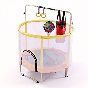 Trampolino Mini da 54 Pollici per Bambini, da Interno/Esterno, con Rete di Sicurezza e Design Antiscivolo, Giocattolo per Saltare, Sacco da Boxe, Strutture per Arrampicata Indoor - Product Image 4