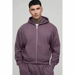Top Quality Trending Zipper Tracksuit 100% Cotton Custom Logo Oversized Tracksuit <b>Flared</b> <b>Trouser</b> and Hoodie Tracksuit For <b>Men</b> - Product Image 5