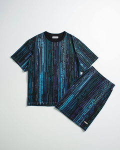 Conjunto de Camiseta de Manga Corta y Pantalones Cortos con Estampado Gráfico Cyberpunk Glitch, Ropa con Sublimación Completa - Product Image 2
