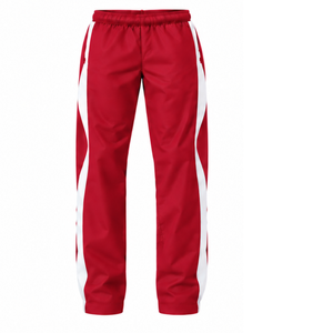 Red White Hooded Tracksuit Set Full Zip <b>Jacket</b> Matching <b>Straight</b> Pants Custom Team Training Athletic Sportswear Two Piece Set - Product Image 5
