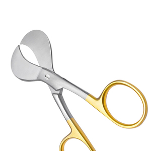 Ciseaux à cordon ombilical droits et tranchants, lame en acier métallique semi-dorée, instrument chirurgical, découpe médicale personnalisée OEM - Product Image 4