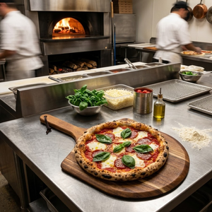 Planche à pizza en bois d'acacia naturel de haute qualité avec poignée, plateau de service pour la cuisine, en provenance du Vietnam - Product Image 3