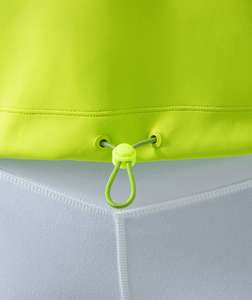 Sudadera con Capucha Casual de Manga Larga, Estilo Deportivo de Invierno, Top Corto con Cordón Ajustable, Tejido Liso para Entrenamiento - Product Image 5