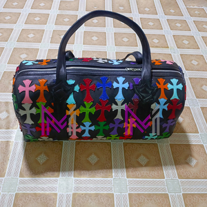 Bolsa de Viaje de Cuero Auténtico Hecha a Medida por el Fabricante, Estilo con Parches Cruzados, Bolsa de Viaje de Gran Capacidad para Fin de Semana - Product Image 6
