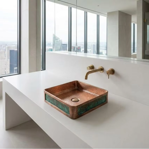 copper sink elegant handmade piece copper <b>basin</b> high quality craftsmanship copper sink intricate artisan work copper <b>basin</b> - Product Image 4