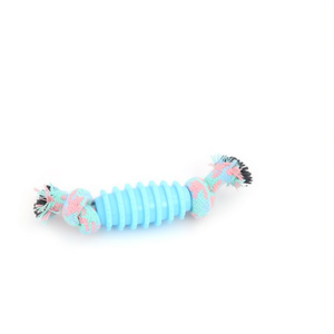 Giocattolo da Masticare per Cani Yommy, Corda Blu e Rosa 17cm - Product Image 2