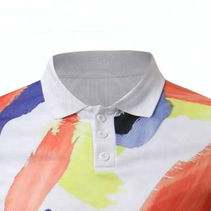 Polo de sport personnalisé par sublimation, t-shirt polo imprimé sur mesure pour hommes, uniforme d'équipe avec logo, chemise décontractée respirante - Product Image 3