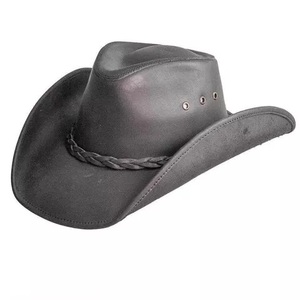 Premium Handcrafted <b>Leather</b> Cowboy Hat Adjustable <b>String</b> Classic Western Style Casual Unisex Sports Outdoor Party Fishing Travel - Product Image 1