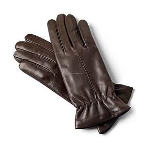 Gants de conduite vintage en cuir souple, gants de course sans doigts en cuir de vachette, logo personnalisé au prix d'usine - Product Image 1