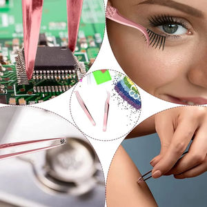 MAHFOOZ INSTRUMENTS ชุดแหนบต่อขนตาสแตนเลส 5 ชิ้น สำหรับต่อขนตาแบบวอลลุ่ม ป้องกันไฟฟ้าสถิตย์ และทนทาน - Product Image 2