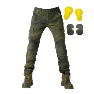 Pantalones de Motociclismo Transpirables para Hombre, Pantalones de Trabajo con Protección, Bolsillos para Rodilleras, Equipo de Ciclismo y Motociclismo para Exteriores - Product Image 4