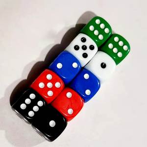 Dés de jeu D6 standard à six faces en acrylique, écoresponsables, portables, à coins arrondis, faits à la main en résine, pour le jeu Yahtzee - Product Image 4