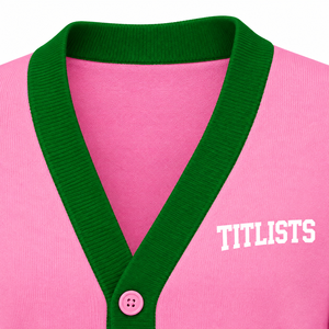 Logotipos bordados de alta calidad en suéteres con cuello en V para hermandades/fraternidades/escuelas/colegios/universidades. Logotipos en cárdigans. - Product Image 2