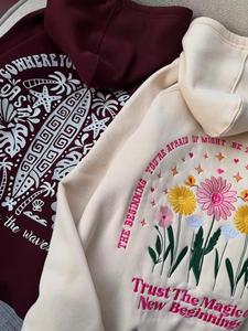 เสื้อฮู้ดโอเวอร์ไซส์แบบยูนิเซ็กซ์  โลโก้ด้านหน้า  สไตล์ลำลอง  ผ้าถักสำหรับฤดูหนาว  ผ้าฝ้าย 100%  เฟรนช์เทอร์รี่ - Product Image 6