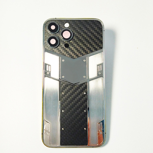 Funda de Teléfono de Lujo OEM, <span class=keywords><strong>Fibra</strong></span> de Carbono Real, Marco Dorado, Protectora, Carcasa para iPhone 15 Pro Max - Product Image 2