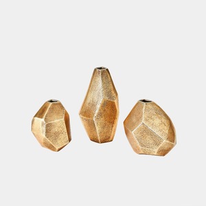 En forte demande : Ensemble de vases de table géométriques en métal faits à la main, accent décoratif minimaliste pour la maison - Product Image 6