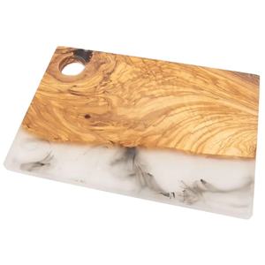 Belle planche à fromage en bois avec poignée en métal Home Bar Bamboo Wood couper les légumes et couper le fromage pour la cuisine - Product Image 1