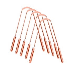 Previene el mal aliento, mejora el sabor, flexible, ligero, de cobre puro, extremos curvos para un agarre firme, cuidado bucal completo para adultos - Product Image 4