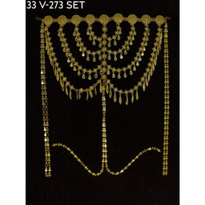 Bijoux de tête Damdi Tika plaqués or pour femmes, style Dubaï, multi-chaînes, bijoux de front pour femmes, style arabe Damdi. - Product Image 2