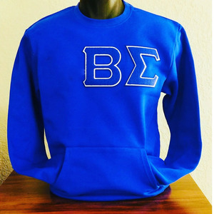 Phi Beta Sigma <b>Grey</b> Chenille Crest Crewneck <b>Sweatshirt</b> Embroidery Greek Knitted Cotton Unisex Casual Autumn Wear - Product Image 5