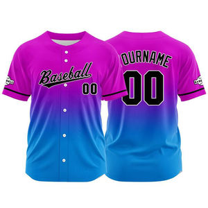 Camiseta de Béisbol Personalizada |   Número de identificación personalizado sólido |   Impresión por Sublimación, Transpirable, de Secado Rápido, Anti-UV, Talla Grande - Product Image 3