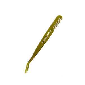 Slanted Tip <b>Makeup</b> Eye Lash Tweezers Eyelash Extension Tools with Eyelash Curler and Eyelash Applicator - Product Image 5