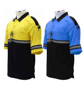 Veste uniforme unisexe haute visibilité à manches courtes, plusieurs couleurs, pour agents de sécurité, 100 % polyester, été, détection par aiguille, sans couture - Product Image 2