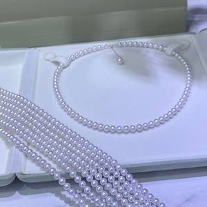 Collar de Perlas de Agua Dulce Naturales de Alto Brillo 5-6, Cierre de Plata Babys925, Diseño Versátil de Lujo para Clavícula - Product Image 2