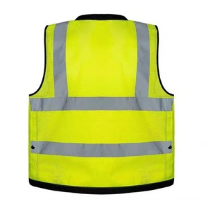 Chaleco de Seguridad de Alta Visibilidad al por Mayor, 100% Poliéster, Tejido de Punto, para Construcción, Trabajo en Carreteras - Product Image 2