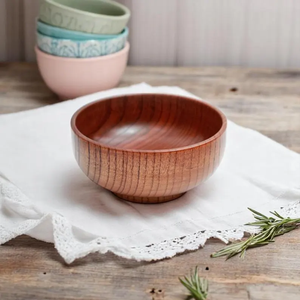 Tazón de Madera Ecológico Pulido a Mano, Clásico para Servir en Fiestas y Ensaladas - Product Image 2