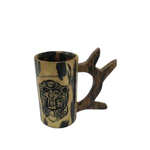 Taza para beber de madera 100% Natural, con mango de madera, jarra de cerveza para casa, Hotel y restaurante, respetuoso con el medio ambiente - Product Image 5