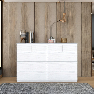 Furnizone Modern Wooden Panel Chest 10 Drawers Customized Color OEM Service Made Malaysia Home Office Living Room Use - Product Image 1