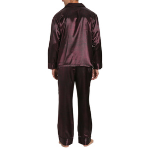 ชุดนอนผู้ชายผ้าไหมออร์แกนิค 100% สีเงินเทา ดีไซน์หรูหรา 2 ชิ้น ชุดลำลอง ระบายอากาศ แห้งเร็ว ใส่สบายพิเศษ - Product Image 3