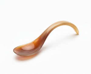 Cuillère artisanale en corne de buffle naturelle, manche long, design traditionnel chinois, durable, écologique, légère, compatible lave-vaisselle - Product Image 1